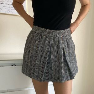 Wool mini tennis skirt
